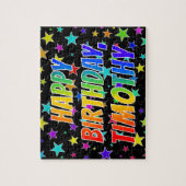 「TIMOTHY」名、おもしろい「ハッピーバースデー」 ジグソーパズル (縦)