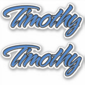 Timothy Name blue Aufkleber Sticker Stickerset シール (正面)