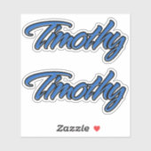 Timothy Name blue Aufkleber Sticker Stickerset シール (シート)