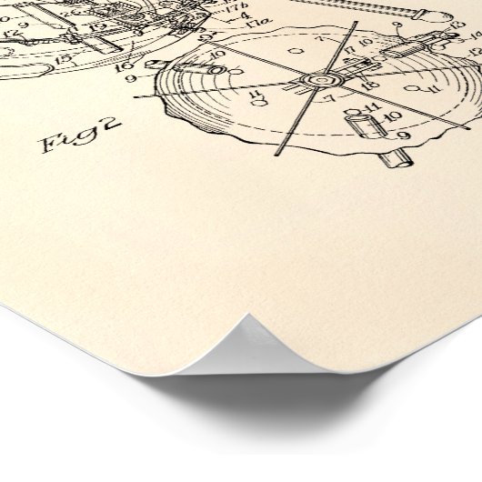 Timpani 1950 Patent Art - Old Peper ポスター (角)