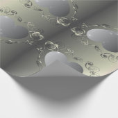 Tinカラーバラハートフレームあなたの写真 ラッピングペーパー (角)