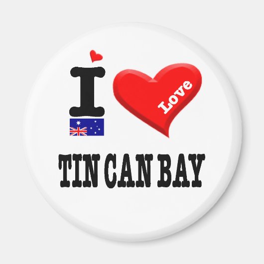 TIN CAN BAY - I Love マグネット (正面)
