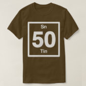 Tin Sn, Periodic Table Elements, 50th Birthday Sci Tシャツ (デザイン正面)