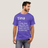 TINA定義名パーソナライズされたのおもしろい誕生日 Tシャツ (正面フル)