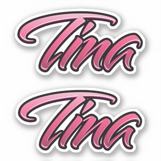 Tina faded pink Aufkleber Sticker Stickerset シール (正面)