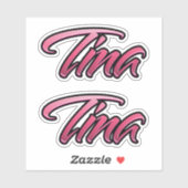 Tina faded pink Aufkleber Sticker Stickerset シール (シート)