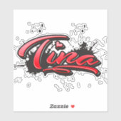 Tina red Heart Graffiti Aufkleber Sticker シール (シート)