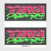 Tina Vorname Name Graffiti Aufkleber Sticker シール (シート)
