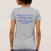 Tinderにいる夫 Tシャツ (裏面)