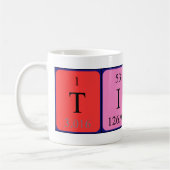 Tindraの定期的なテーブル名mag コーヒーマグカップ (左)