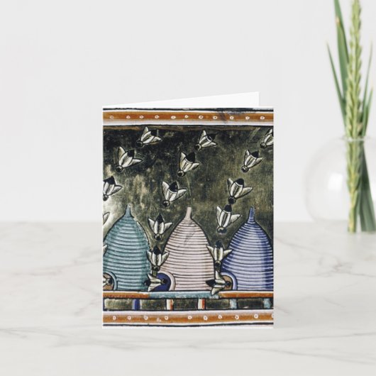 TINDR'S BEES 4" x 5.6インチ折り畳みノートカード全色 ノートカード (正面)