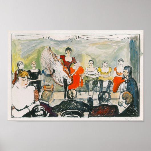 Tingletangle (1895) by Edvard Munch. ポスター (正面)
