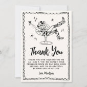 Tiniお洒落の少し古い誕生日パーティー サンキューカード (正面)