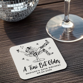 Tiniお洒落の少し古い誕生日パーティー スクエアペーパーコースター