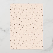 Tiniの少し古い誕生日パーティーをフォイル 箔招待状 (裏面)