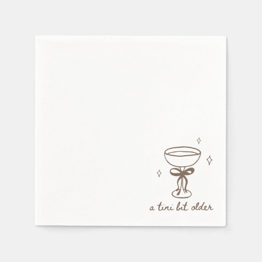 Tiniの少し古い誕生日パーティーカクテル スタンダードカクテルナプキン (正面)
