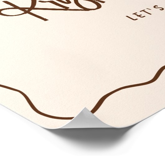 Tiniの少し古い誕生日パーティー歓迎サイン ポスター (角)