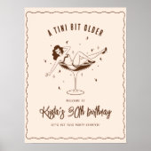 Tiniの少し古い誕生日パーティー歓迎サイン ポスター (正面)