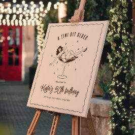 Tiniの少し古い誕生日パーティー歓迎サイン ポスター