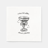 Tiniの少し古い誕生日パーティー スタンダードカクテルナプキン (正面)