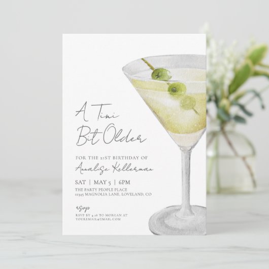 Tiniの少し古い誕生日パーティー 招待状 (スタンド正面)