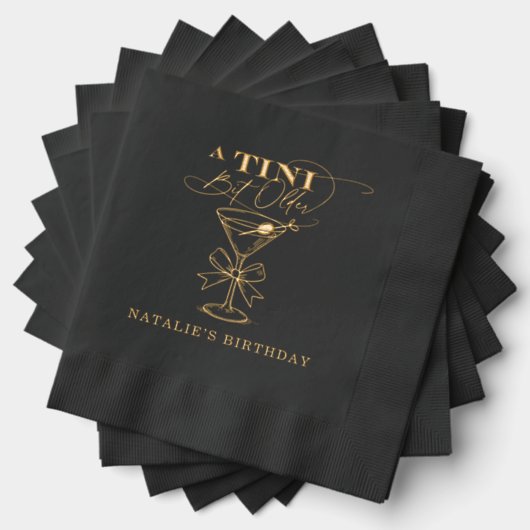 Tiniの少し古いMartiniの箔にナプキンを押した 箔ナプキン (インサイチュ (積み重ね))