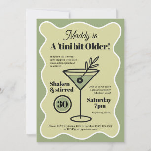 Tiniの少し古いMartiniをテーマにした誕生日 招待状