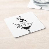 Tiniの少し年上のMartiniの誕生日パーティー スクエアペーパーコースター (アングル)