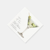 Tiniの少し年上のMartiniの誕生日パーティー スタンダードカクテルナプキン (角)