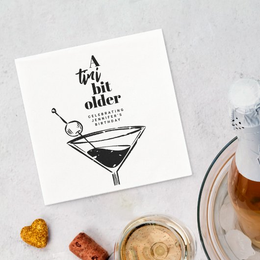 Tiniの少し年上のMartiniの誕生日パーティー スタンダードカクテルナプキン