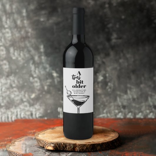 Tiniの少し年上のMartiniの誕生日パーティー ワインラベル