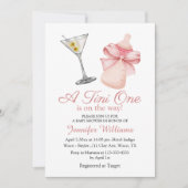 Tiniの1つは、martiniの女の子の赤ちゃんシャワー途中にある 招待状 (正面)