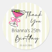 Tiniは古いハンドラウンのレトロな誕生日の好意をビット ラウンドシール (正面)