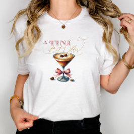 Tiniは少し古いエスプレッソMartiniピンクの弓 トライブレンドＴシャツ