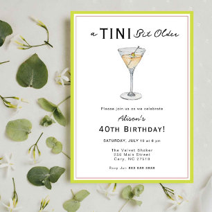 TINIは少し年上のマルティニ大人の誕生日パーティー 招待状