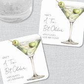 Tiniは少し年上のMartiniの誕生日 スクエアペーパーコースター