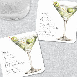 Tiniは少し年上のMartiniの誕生日 スクエアペーパーコースター