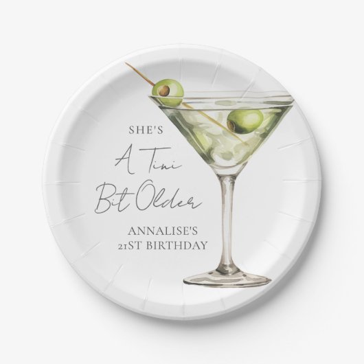 Tiniは少し年上のMartiniの誕生日 ペーパープレート (正面)