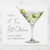 Tiniは少し年上のMartiniの誕生日 リキュールボトルラベル (シングルラベル)