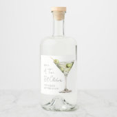 Tiniは少し年上のMartiniの誕生日 リキュールボトルラベル (正面)