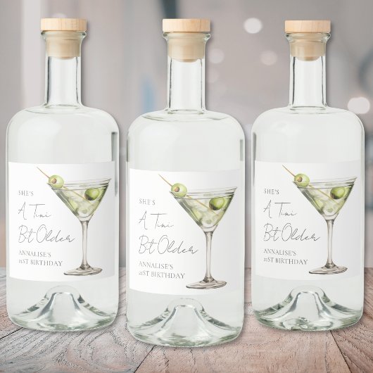 Tiniは少し年上のMartiniの誕生日 リキュールボトルラベル