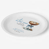 Tiniは男の子の赤ん坊のシャワーを途中にある ペーパープレート (アングル)