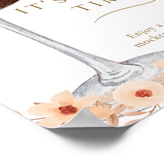 Tiniタイムフローラエスプレッソマーティーニバーサイン ポスター (角)