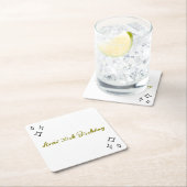 Tiniビットお洒落の古い誕生日 スクエアペーパーコースター (インサイチュ)