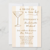 Tiniビットの旅程の花嫁バチェロレッテ 招待状 (正面)