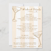 Tiniビットの旅程の花嫁バチェロレッテ 招待状 (裏面)