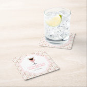 'Tiniビットより古いエスプレッソMartiniコケット誕生日 スクエアペーパーコースター (インサイチュ)