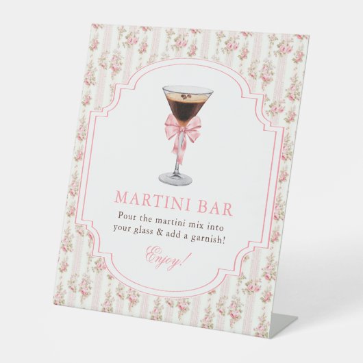 'Tiniビットより古いエスプレッソMartiniバーコケット 台座サイン (正面)