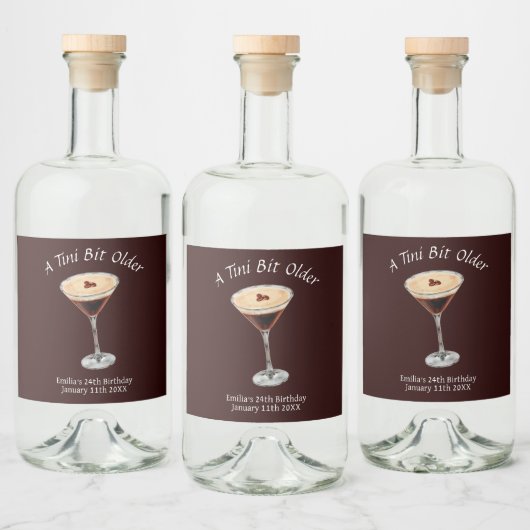 Tiniビットより古い – エスプレッソマルティーニテーマ リキュールボトルラベル (ボトル)