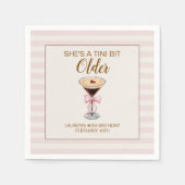 Tiniビットより古い | マルティニテーマド誕生日ナプキンス スタンダードカクテルナプキン (正面)